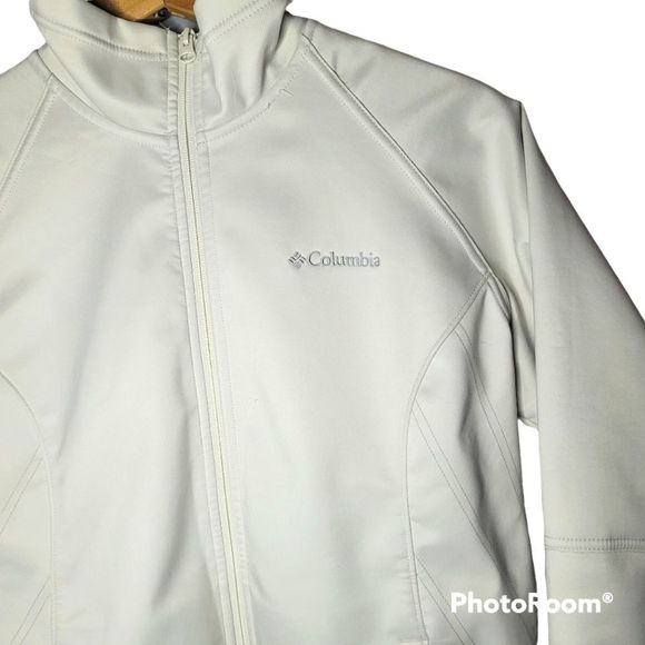 Women's Off White Omni Shield Columbia Jacket Size L - Picture 4 of 8